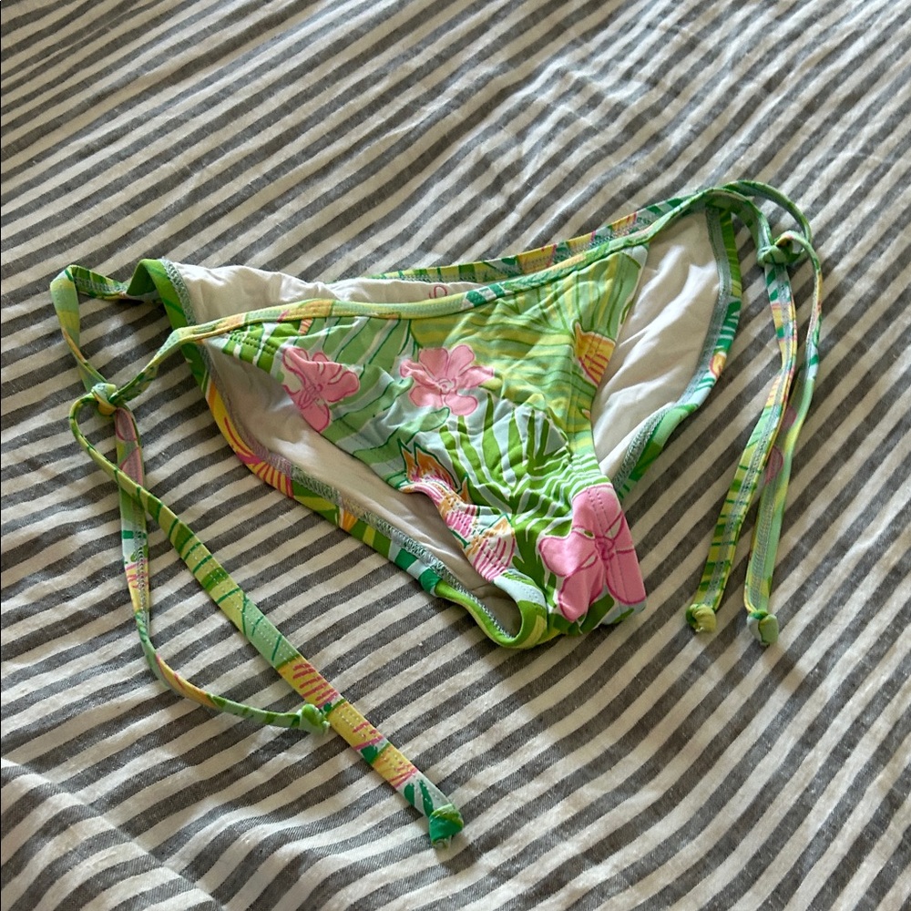Lilly Pulitzer Floral Bikini Bottom with Side Ties